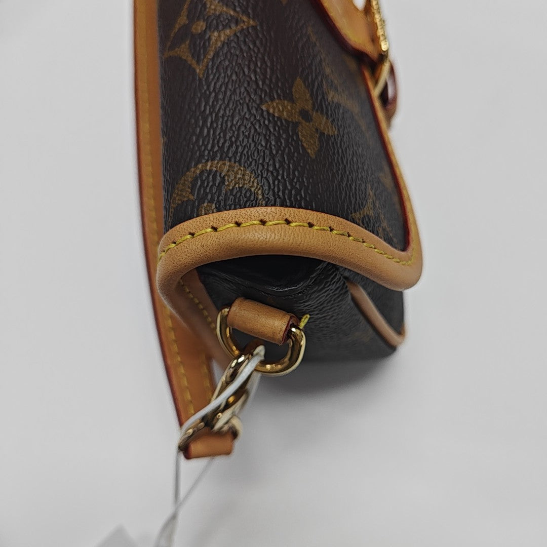 DIANE Nano Monogram Coated Canvas Brown