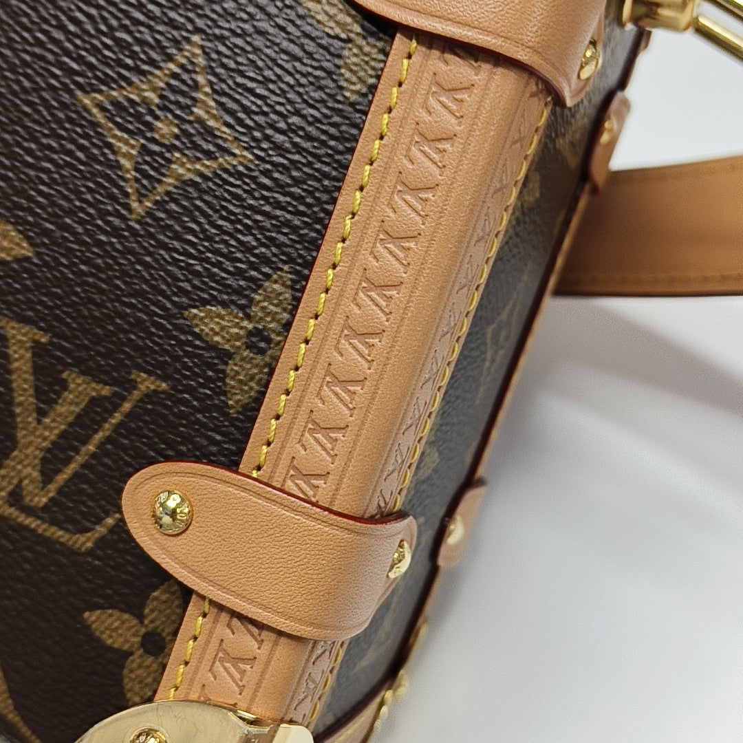 SIDE TRUNK MM Monogram Coated Canvas Brown