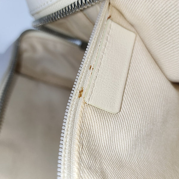 Quilted Calfskin Tote Bag White