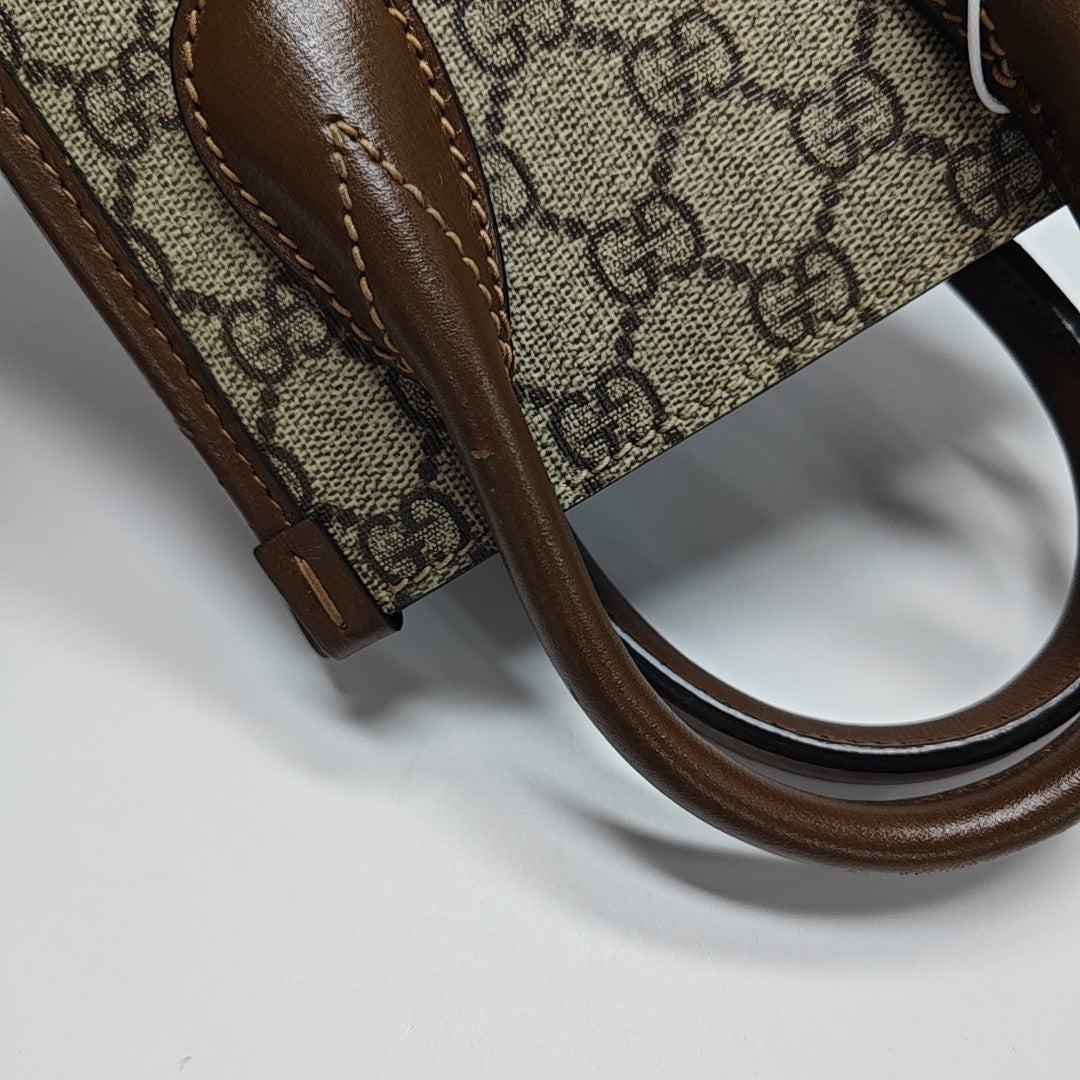Retro Mini Monogram Coated Canvas Beige