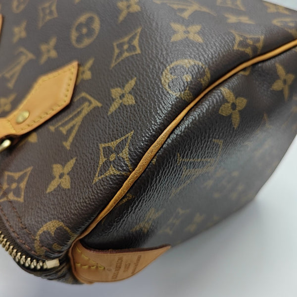 SPEEDY 25 Monogram Coated Canvas Brown