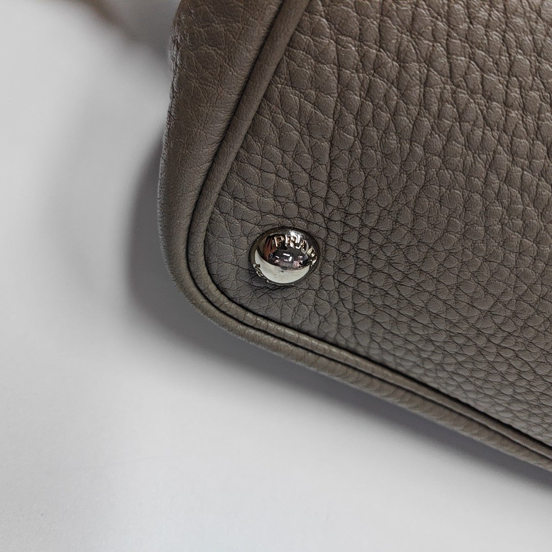 Double Large Calfskin Gray