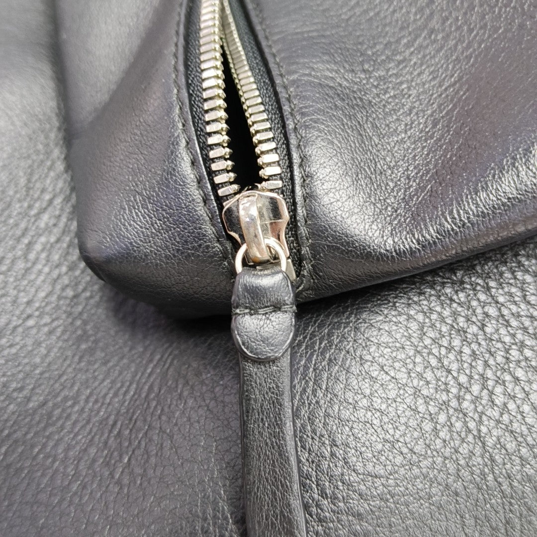 Calfskin Backpack Large Black
