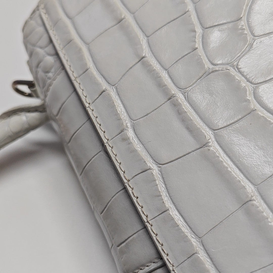 Hourglass Small Calfskin White