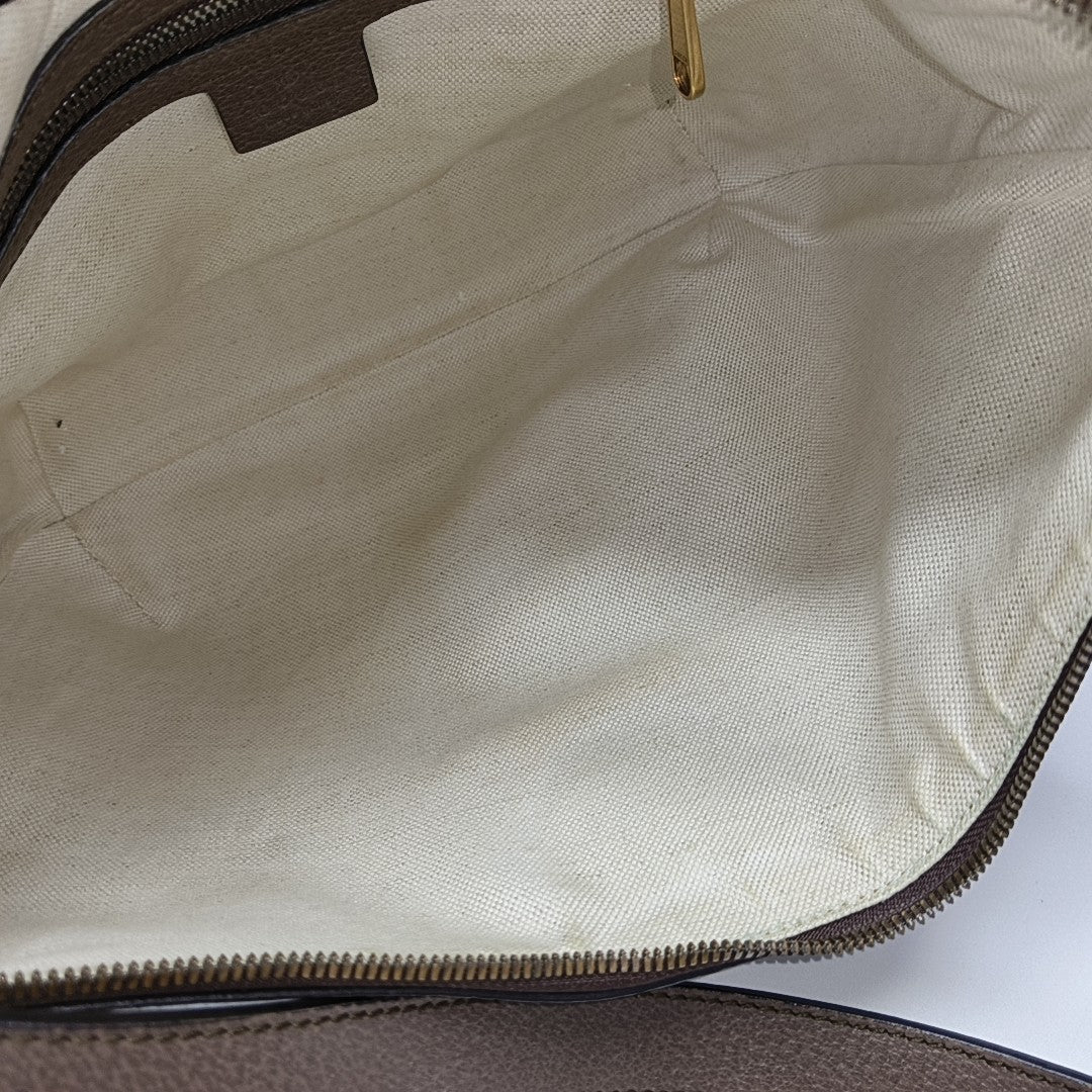 Ophidia Small Monogram Coated Canvas Beige