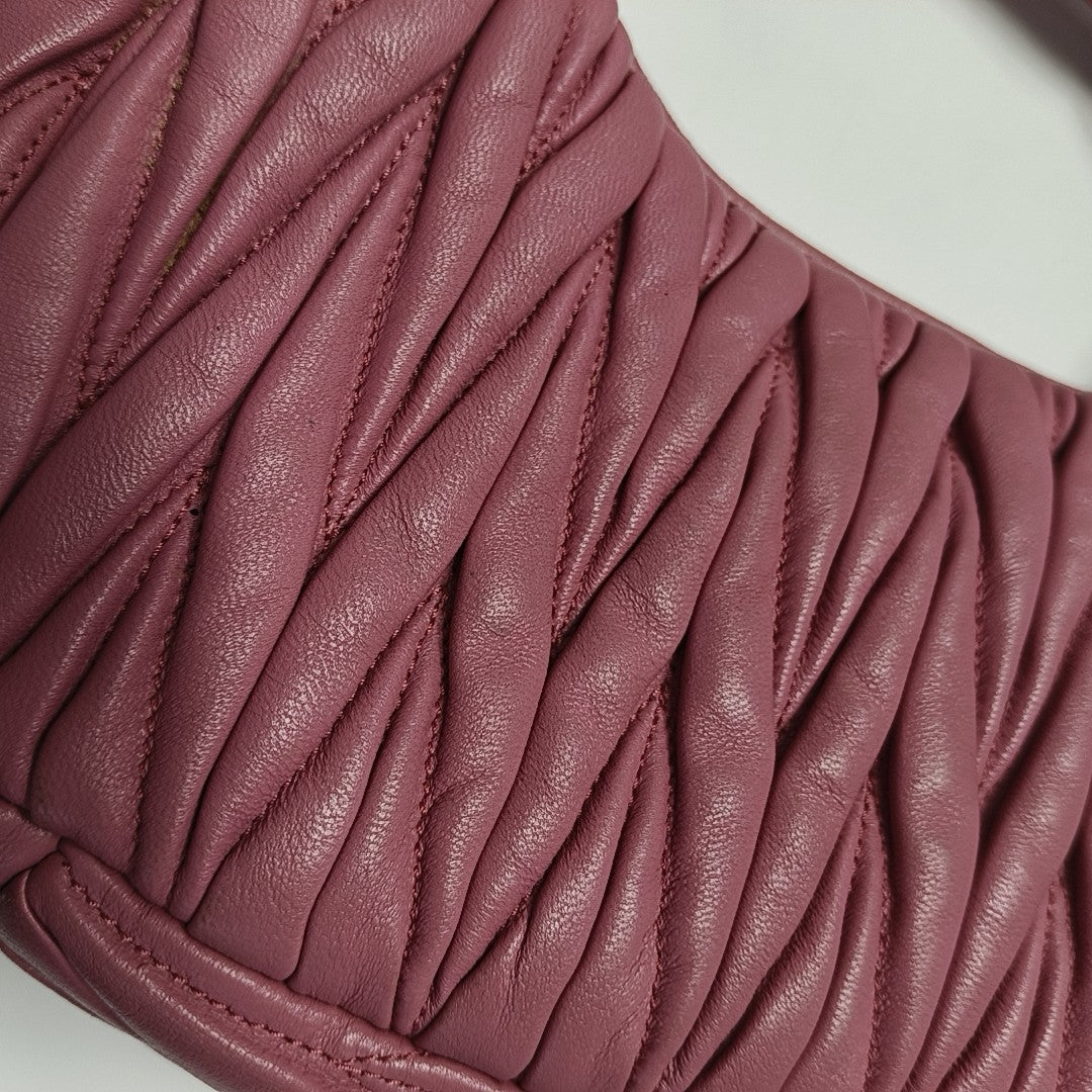 Wander Matelassé Small Quilted Lambskin Pink