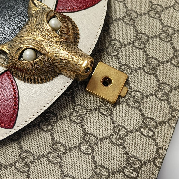 Monogram Coated Canvas Shoulder Bag Beige