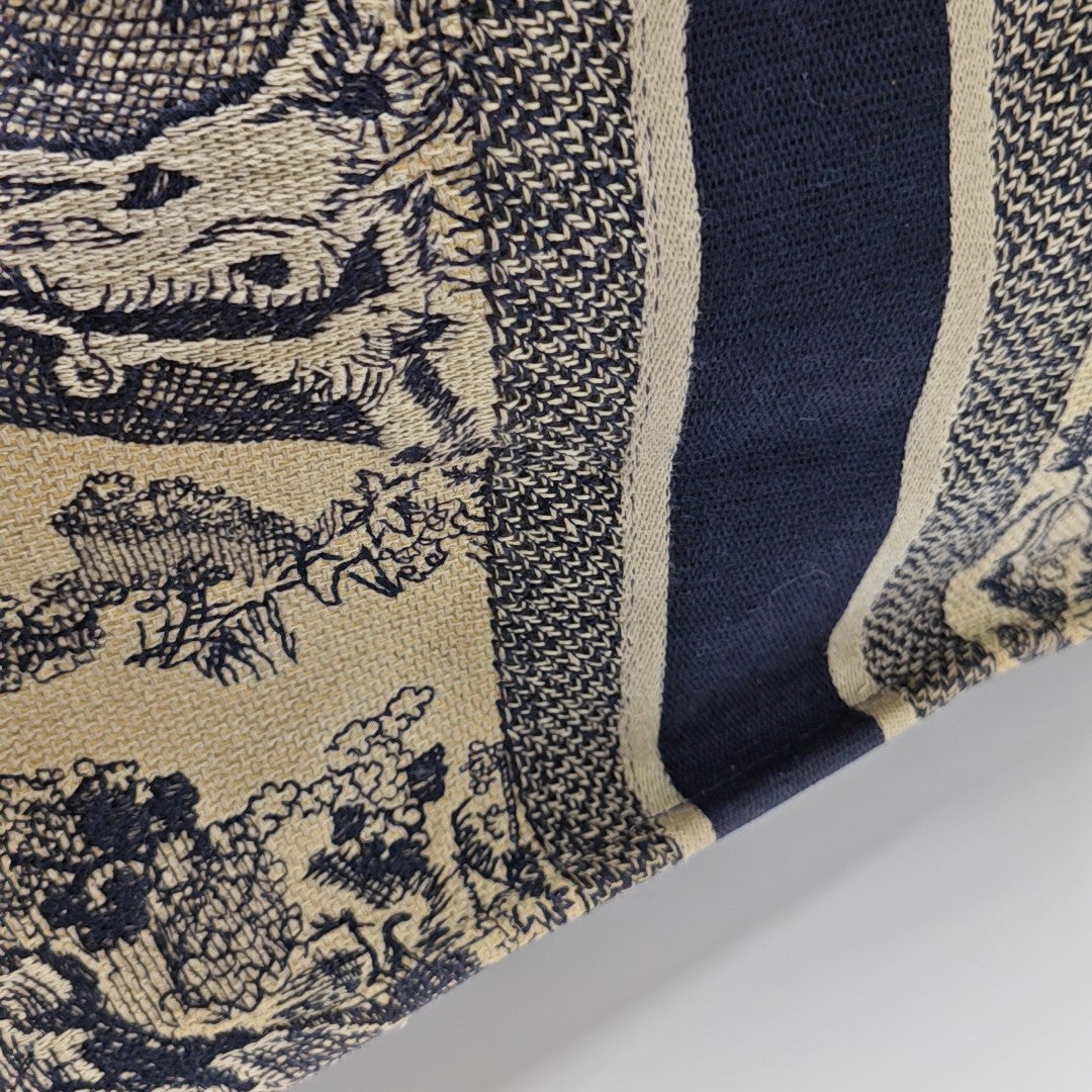 Book Tote Large Fabric Blue