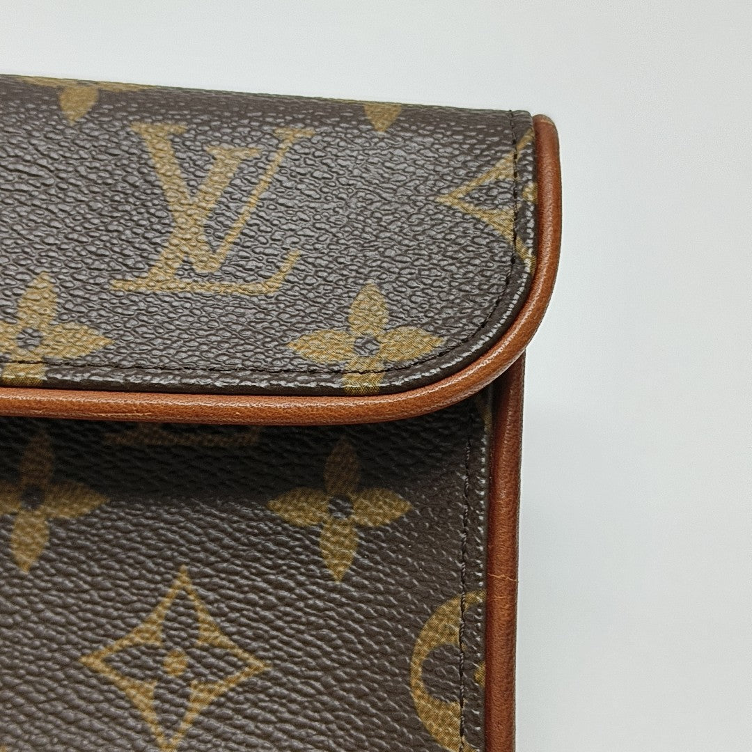 FLORENTINE Monogram Coated Canvas Brown