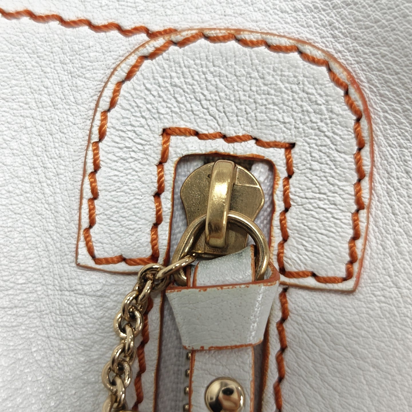 Calfskin Top Handle Bag White