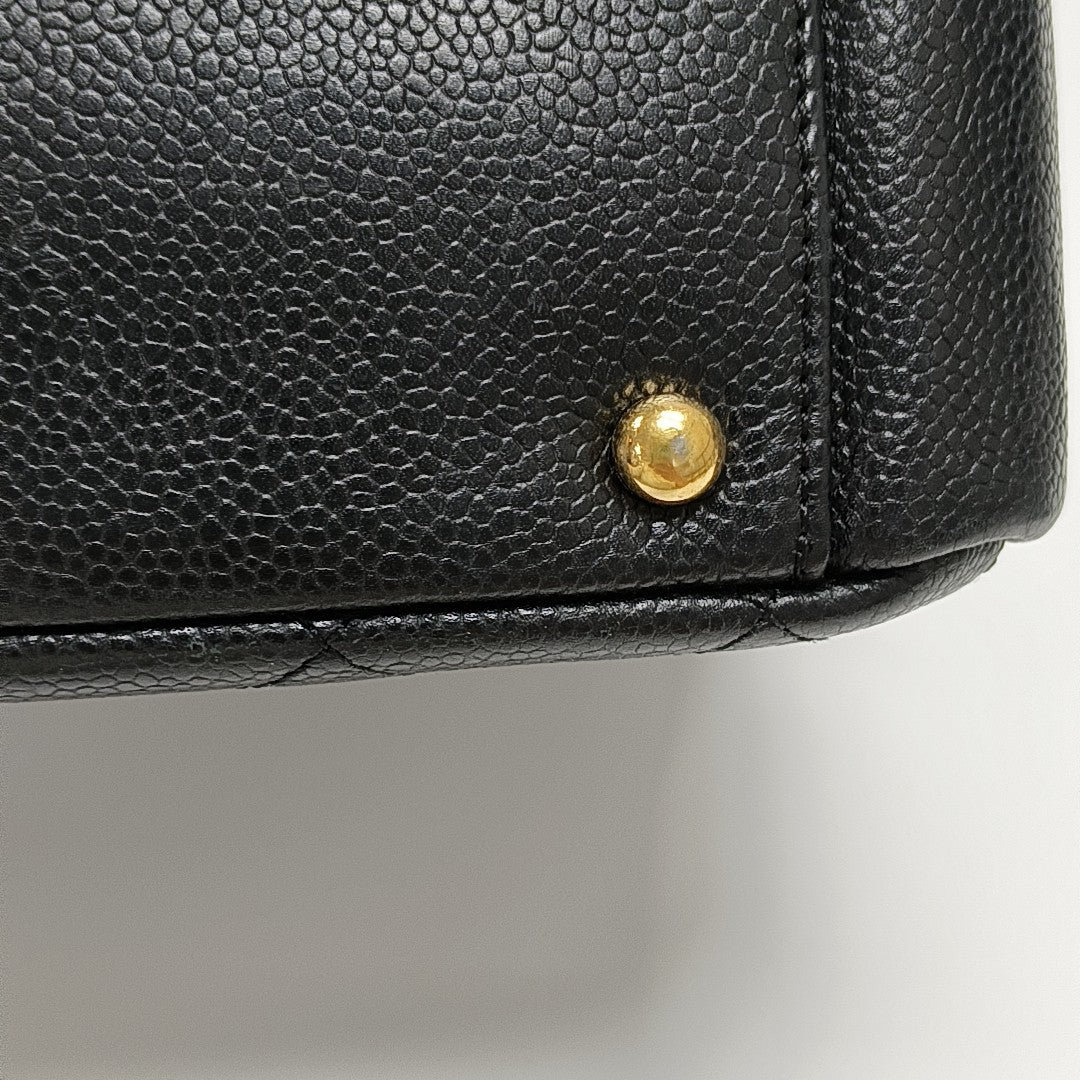 CHANEL PETITE Quilted Grained Calfskin Black