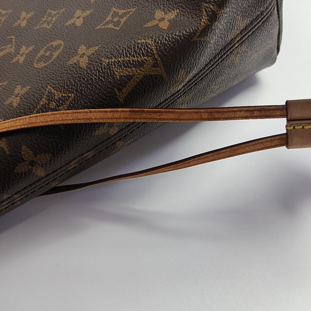 NEVERFULL MM Monogram Coated Canvas Brown