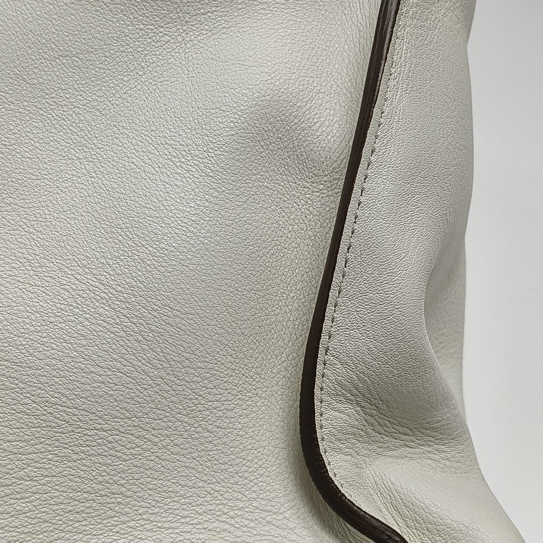 Peekaboo Large Calfskin White
