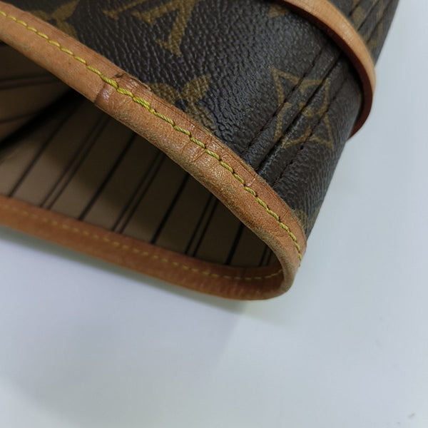 NEVERFULL MM Lona Monogram Revestida Marrón