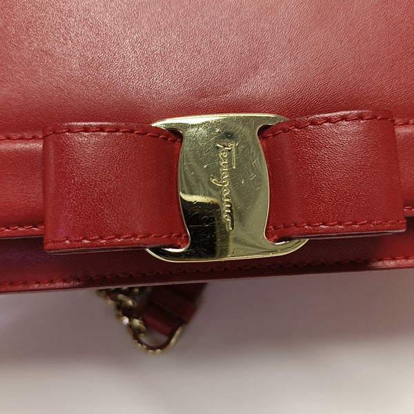Vara Quilted Patent Leather Red