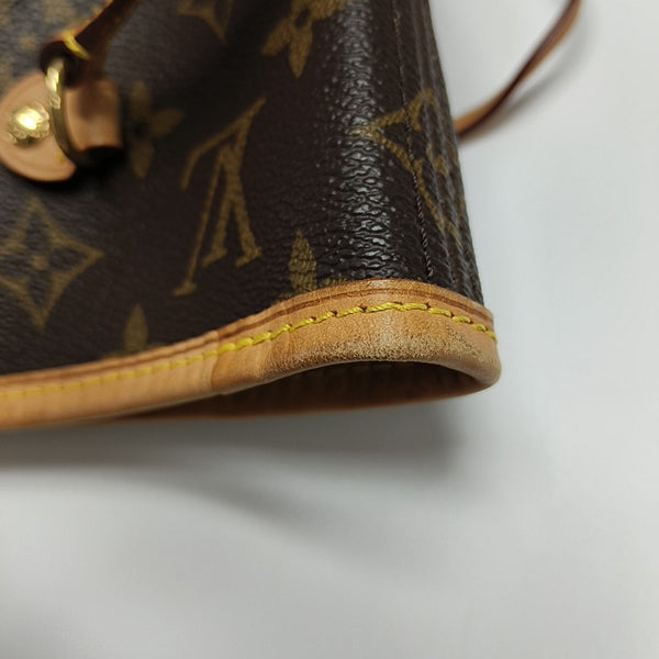 NEVERFULL MM Monogram Coated Canvas Brown