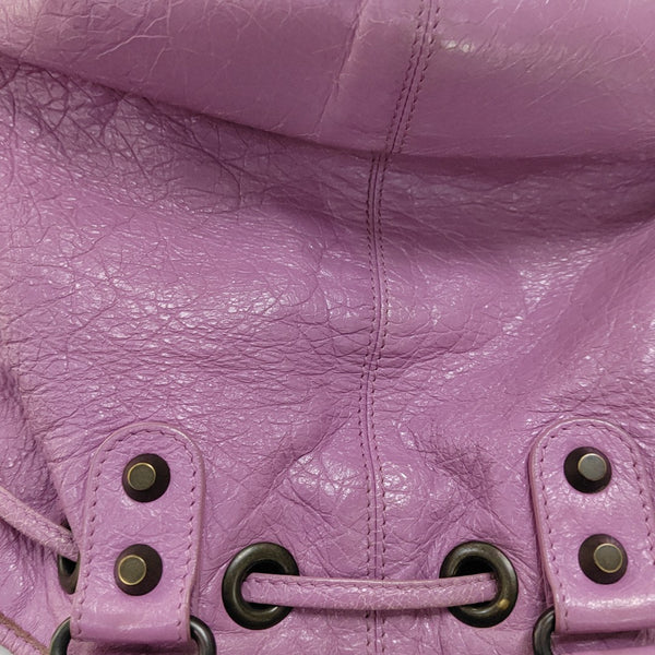 Pompon Bag Calfskin Purple