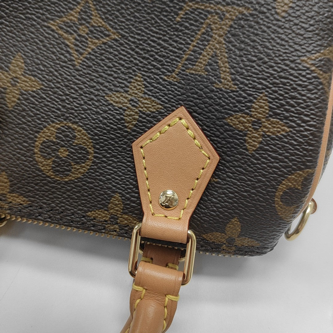 SPEEDY Nano Monogram Coated Canvas Brown
