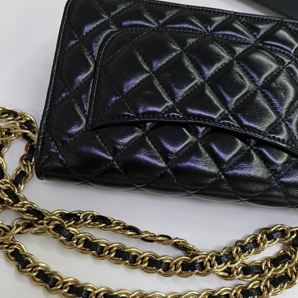 WOC Quilted Lambskin Black