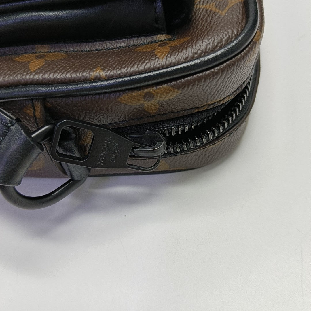 CHRISTOPHER Monogram Coated Canvas Brown