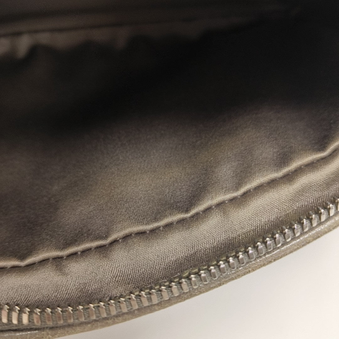 Quilted Lambskin Crossbody Bag Gray