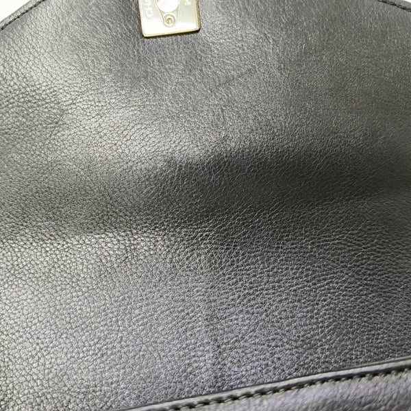 Quilted Calfskin Shoulder Bag Black