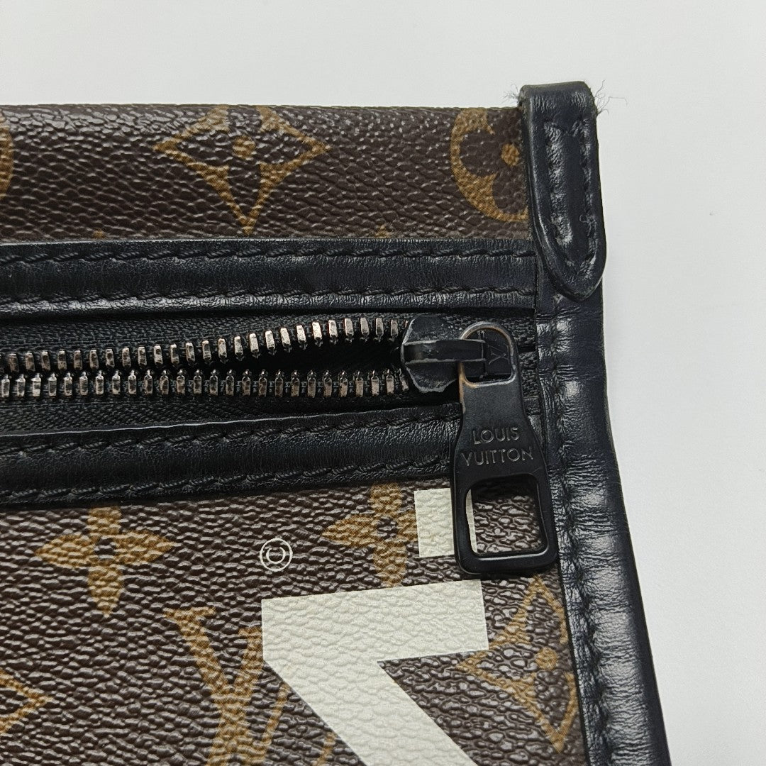 FLAT Monogram Coated Canvas Brown