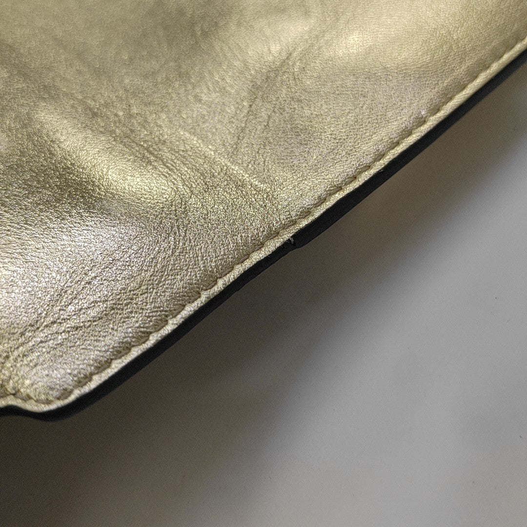 Quilted Calfskin Shoulder Bag Gold