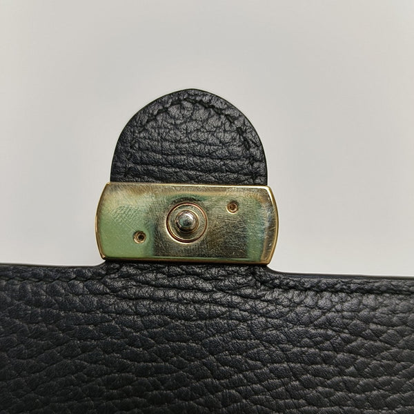 Interlocking G Small Calfskin Black