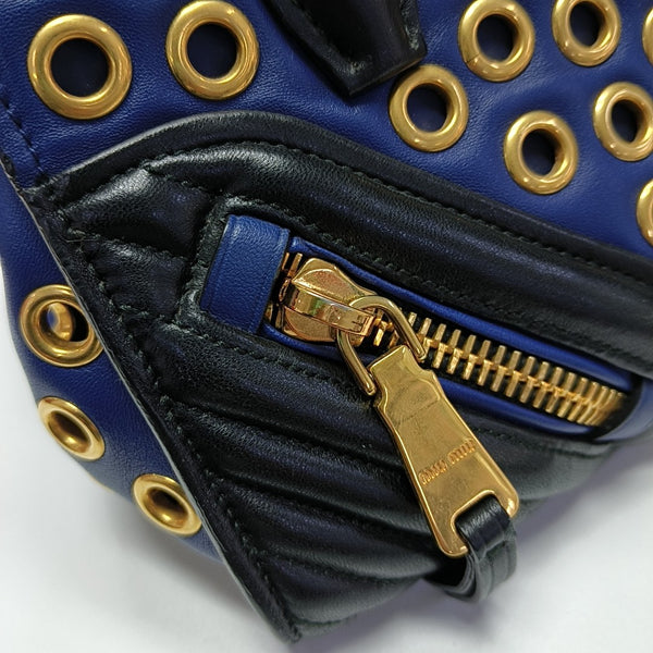 Zipper Wallet Quilted Lambskin Black