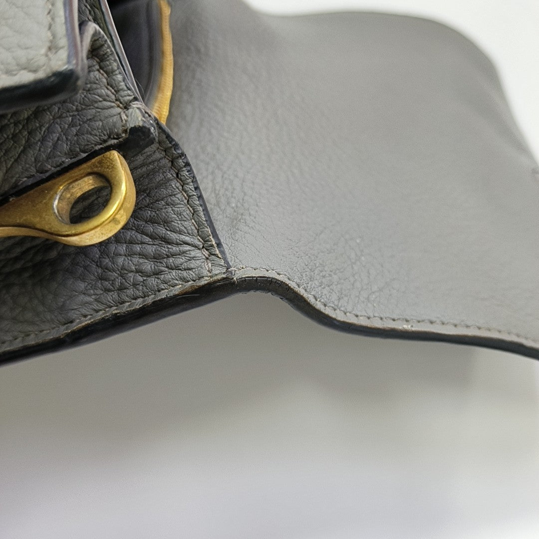Calfskin Shoulder Bag Gray