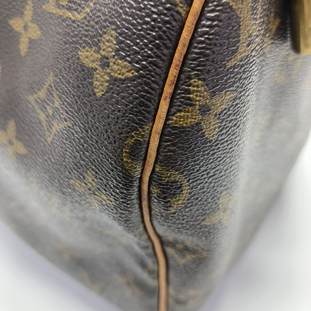 SPEEDY 30 Monogram Coated Canvas Brown