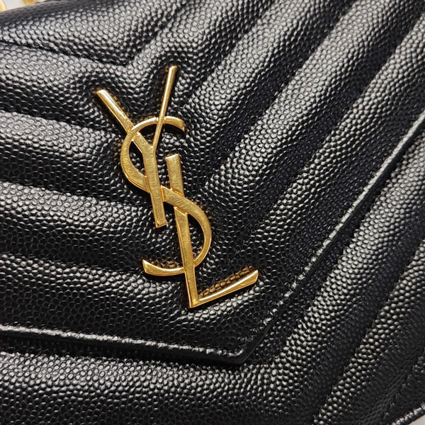MONOGRAM Chevron Calfskin Black