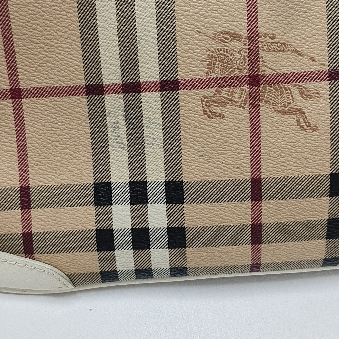 Coated Canvas Crossbody Bag Beige