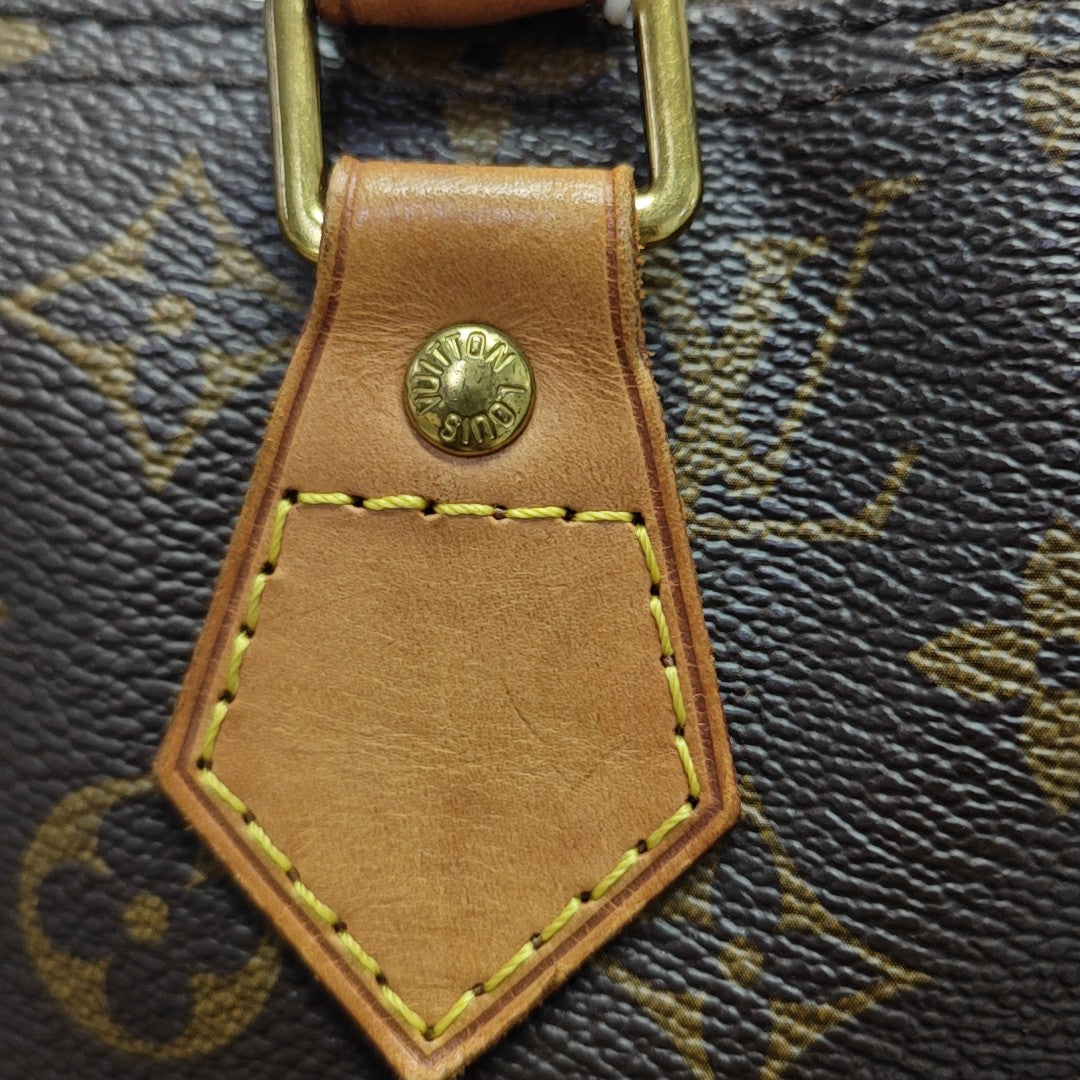 Monogram Coated Canvas Top Handle Bag 40 Brown