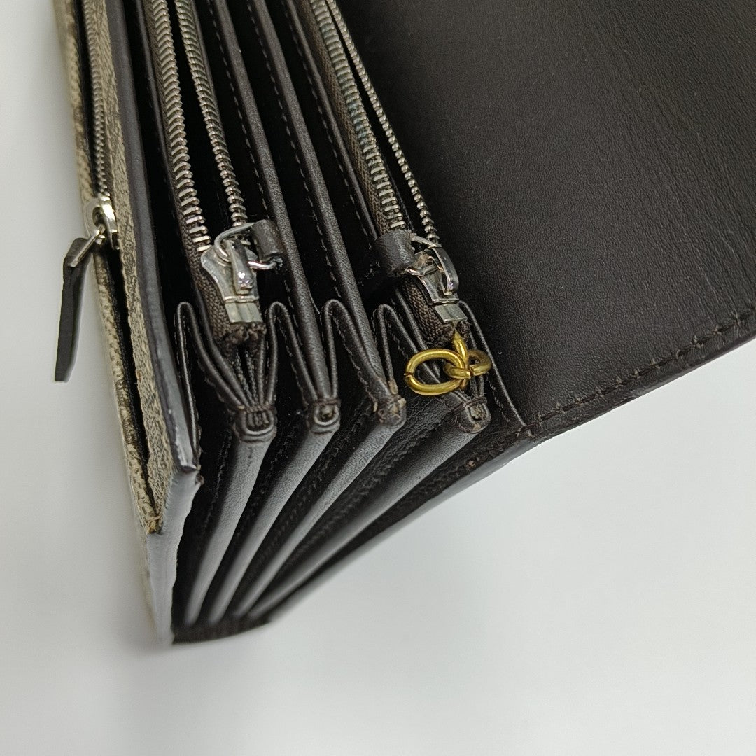 Monogram Coated Canvas Clutch Black
