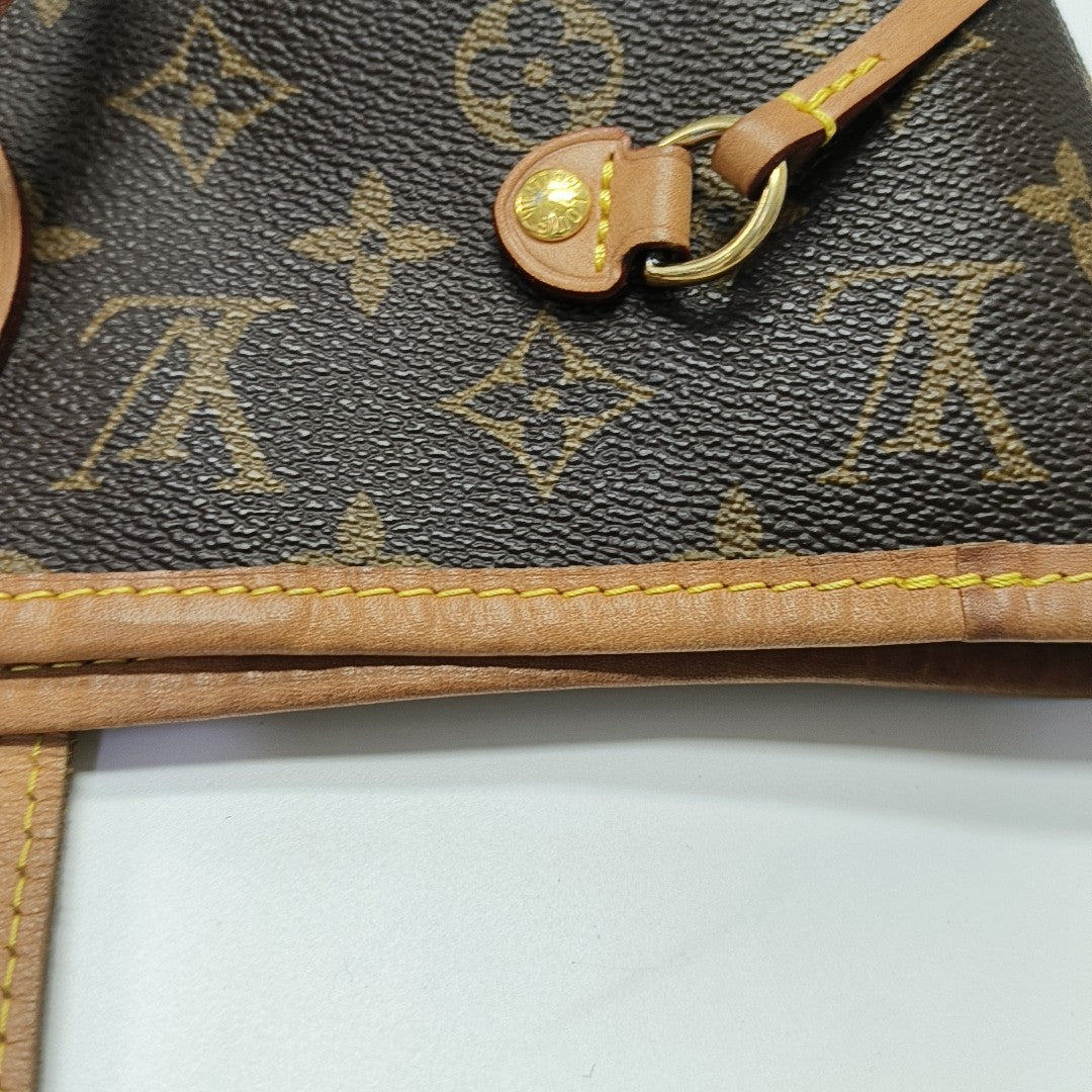 NEVERFULL MM Monogram Coated Canvas Brown