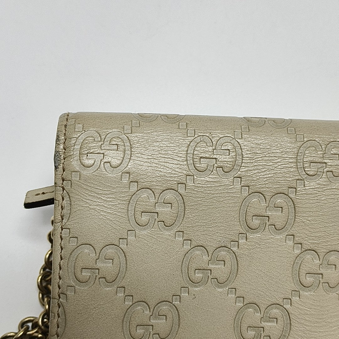 Monogram Calfskin Top Handle Bag Beige