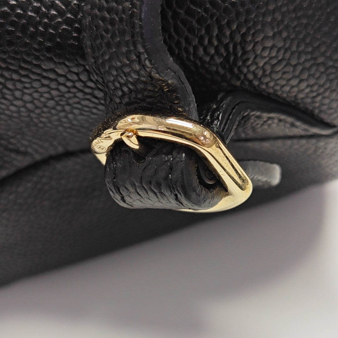 Quilted Grained Calfskin Black