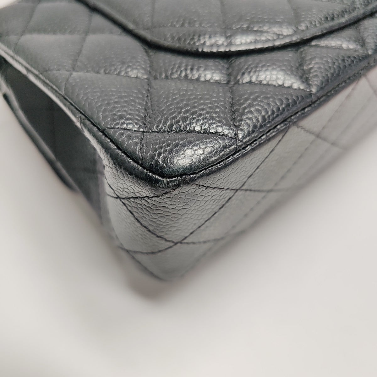 CLASSIC FLAP Small Quilted Grained Calfskin Black