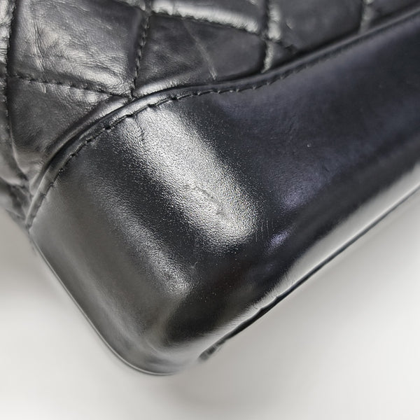 GABRIELLE Small Quilted Calfskin Black