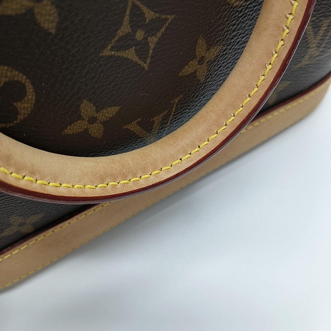 ALMA BB Monogram Coated Canvas Brown