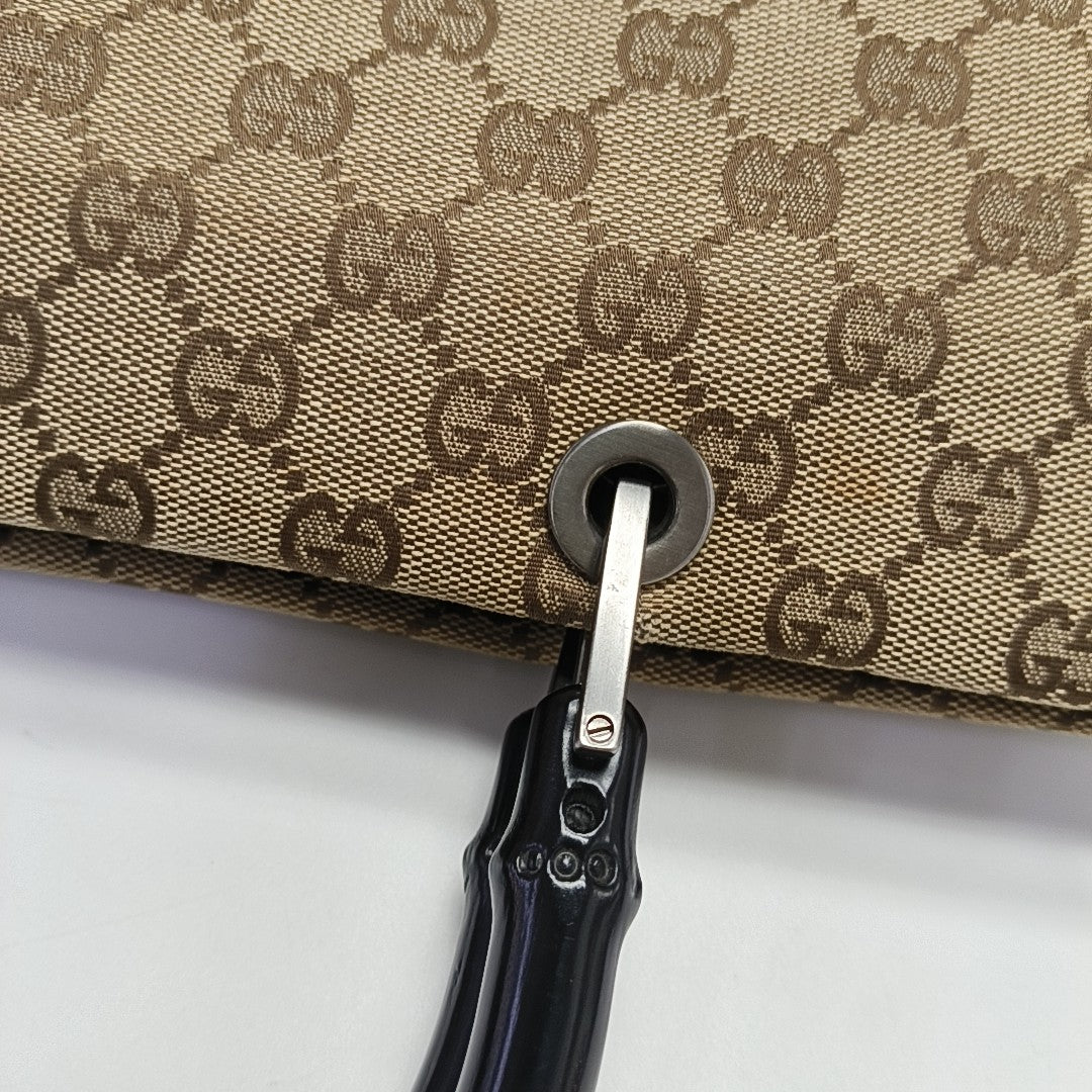 Monogram Canvas Tote Bag Brown