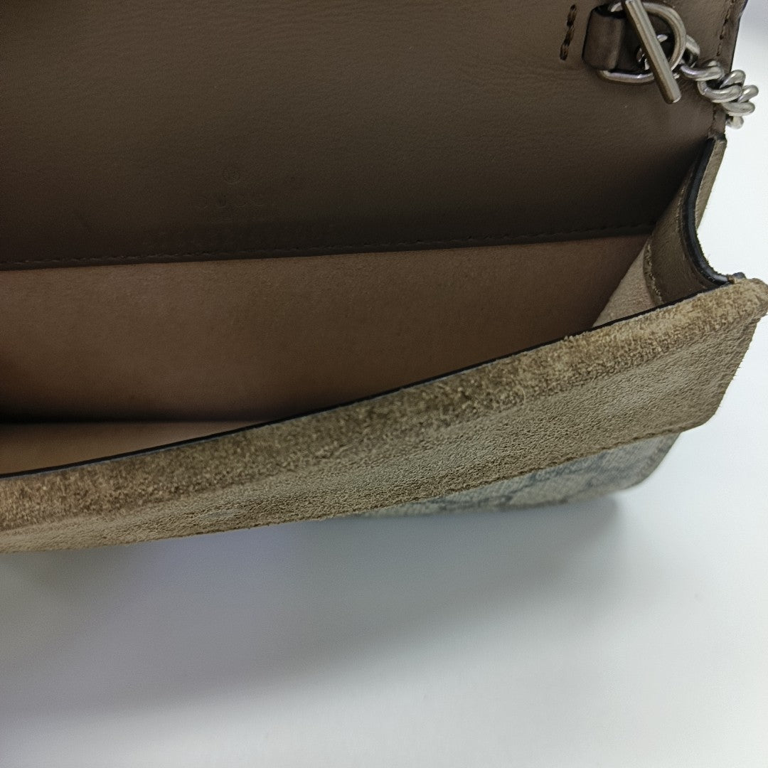 Authenticated pre-owned  Dionysus Super Mini Monogram Coated Canvas Beige - Shoulder Bag at Looply