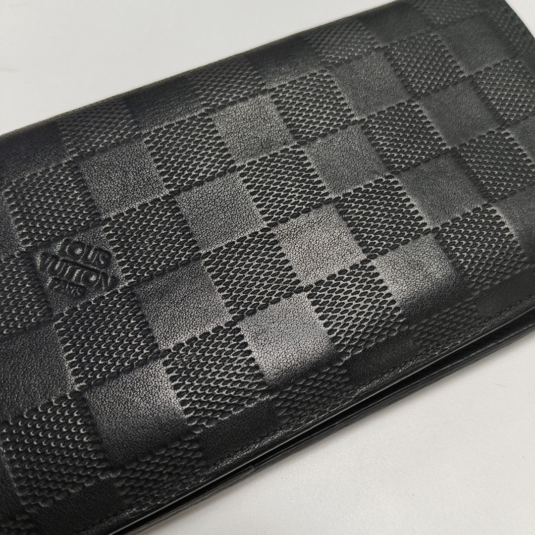 BRAZZA Damier Graphite Calfskin Black Wallet
