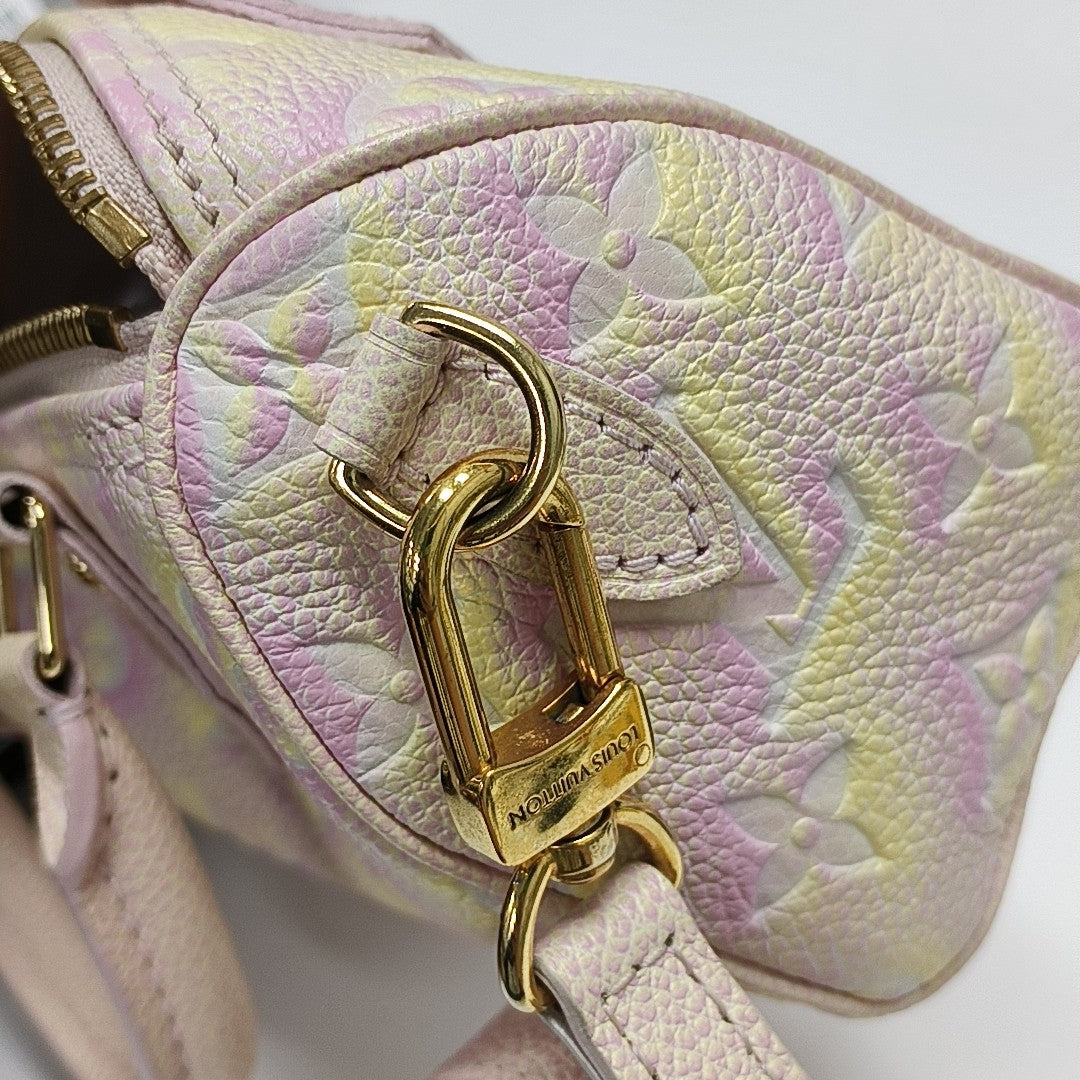 SPEEDY Nano Monogram Calfskin Pink