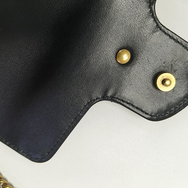 GG Marmont Mini Quilted Calfskin Black