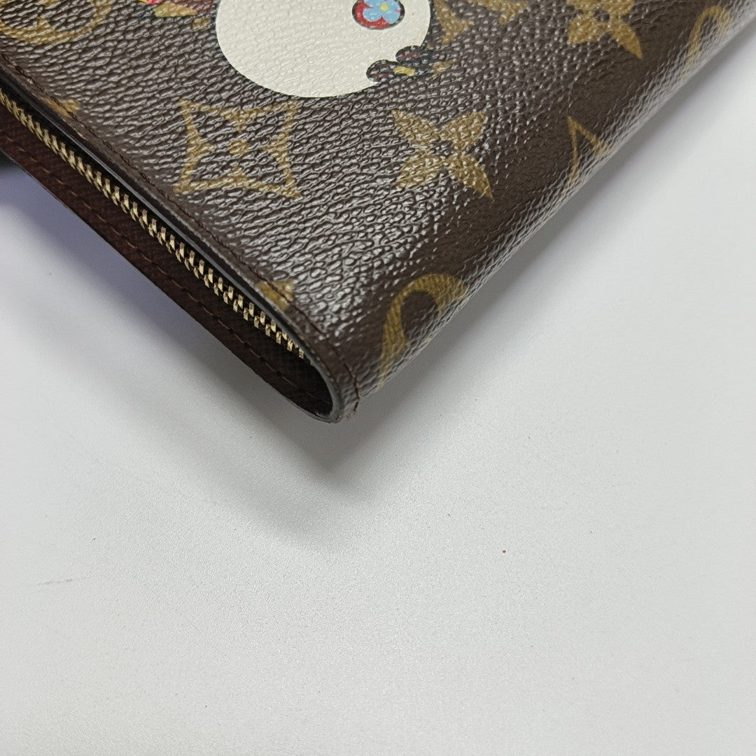 ZIPPY Monogram Coated Canvas Brown Wallet