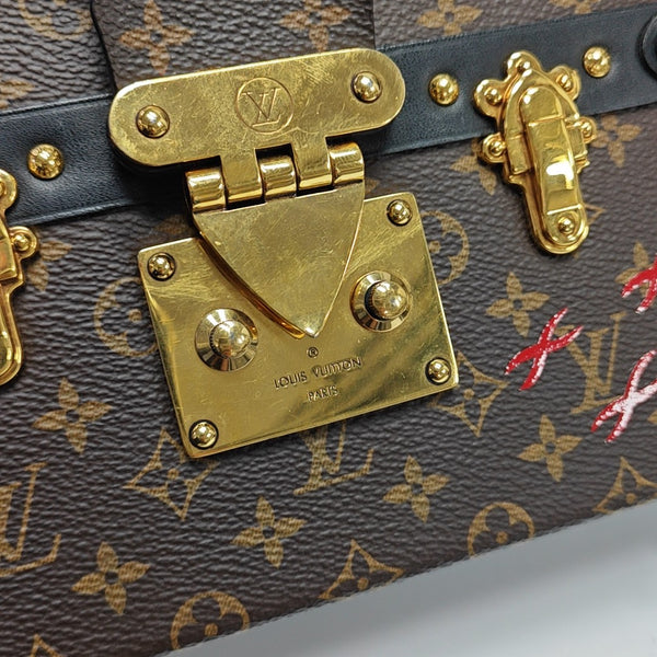 PETITE MALLE Monogram Coated Canvas Brown