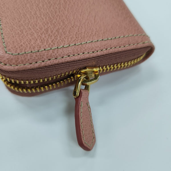 Zippy Wallet Calfskin Pink Wallet